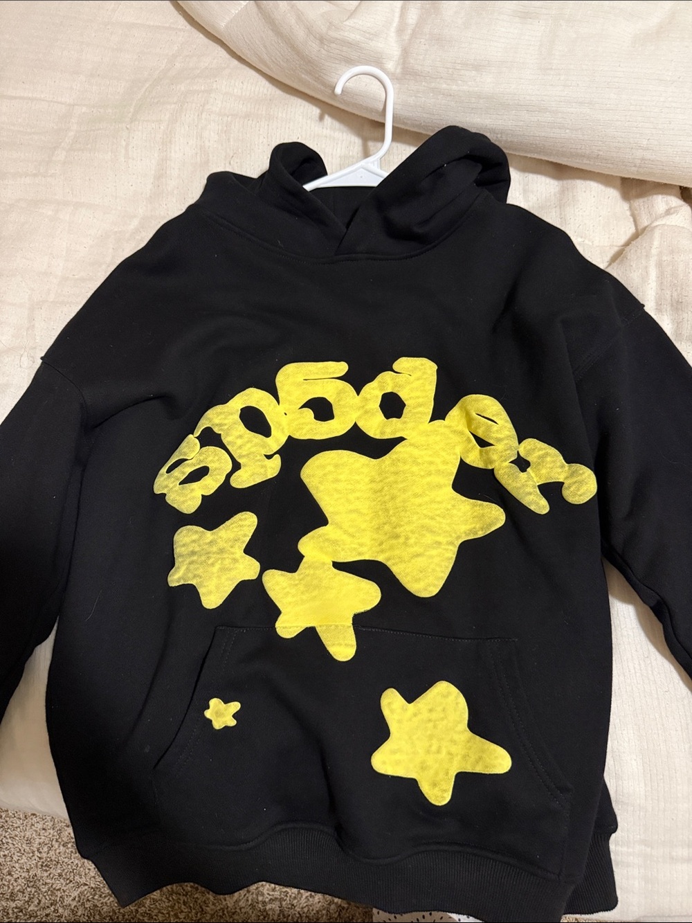 Spyder Black Hoodie with Yellow Star Graphics